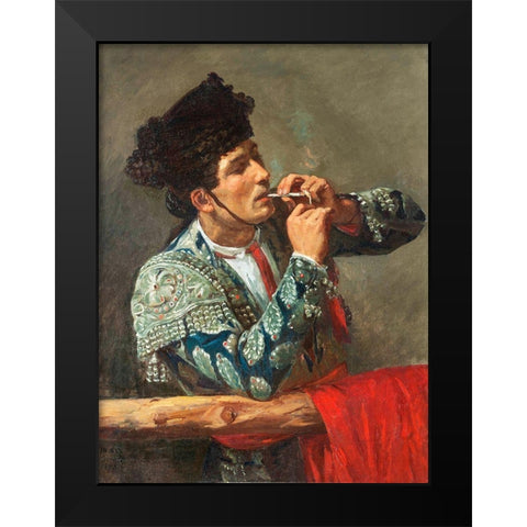 After the Bullfight Black Modern Wood Framed Art Print by Cassatt, Mary