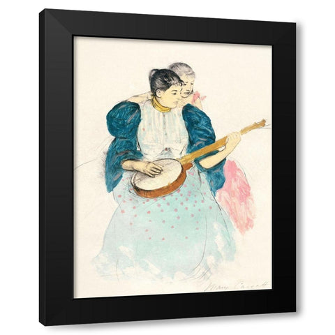 The Banjo Lesson Black Modern Wood Framed Art Print by Cassatt, Mary