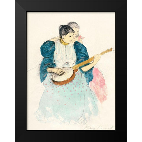 The Banjo Lesson Black Modern Wood Framed Art Print by Cassatt, Mary