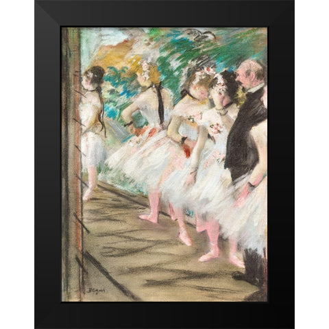 The Ballet Black Modern Wood Framed Art Print by Degas, Edgar