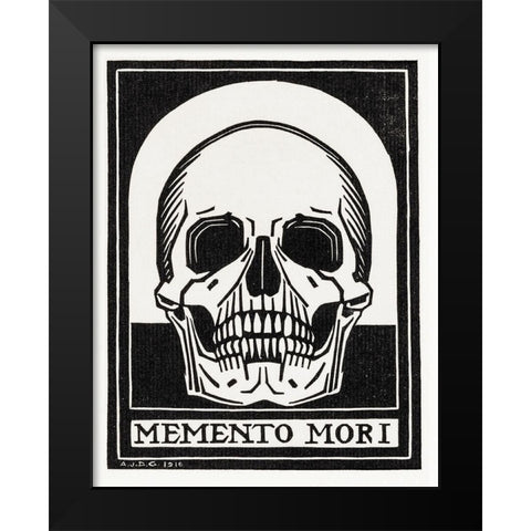 Memento mori Black Modern Wood Framed Art Print by De Graag, Julie