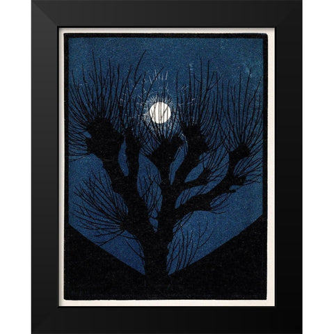 Moon Light Black Modern Wood Framed Art Print by De Graag, Julie