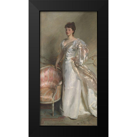 Mrs. George Swinton (Elizabeth Ebsworth) Black Modern Wood Framed Art Print by Sargent, John Singer