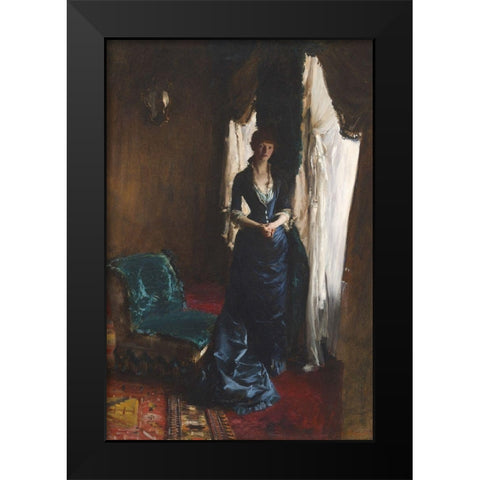 Madame Paul Escudier (Louise Lefevre) Black Modern Wood Framed Art Print by Sargent, John Singer