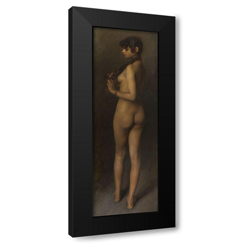 Life Study (Study of an Egyptian Girl) Black Modern Wood Framed Art Print with Double Matting by Sargent, John Singer