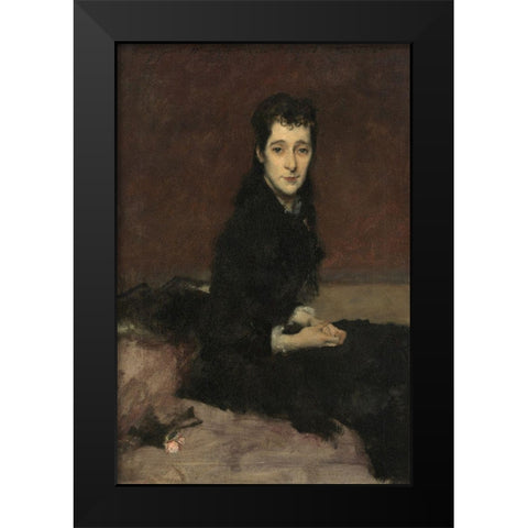 Mrs. Charles Gifford Dyer (Mary Anthony) Black Modern Wood Framed Art Print by Sargent, John Singer