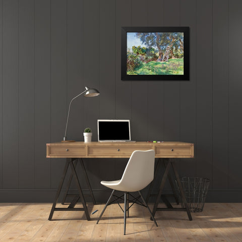 Olive Trees, Corfu Black Modern Wood Framed Art Print by Sargent, John Singer
