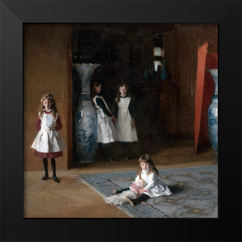 The Daughters of Edward Darley Boit Black Modern Wood Framed Art Print by Sargent, John Singer