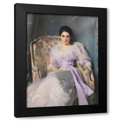 Lady Agnew of Lochnaw Black Modern Wood Framed Art Print with Double Matting by Sargent, John Singer