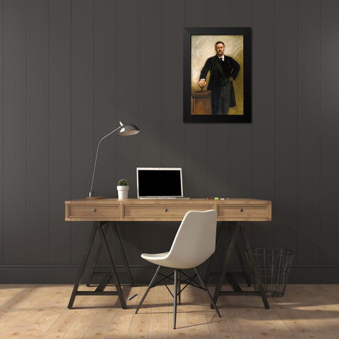 Theodore Roosevelt Black Modern Wood Framed Art Print by Sargent, John Singer
