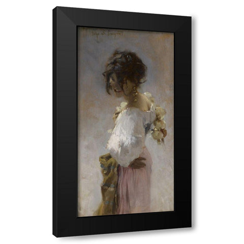 Rosina Black Modern Wood Framed Art Print by Sargent, John Singer