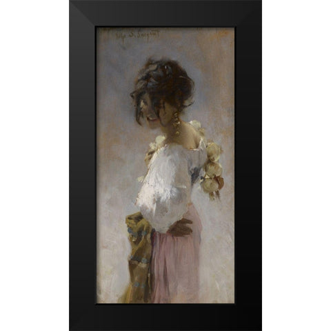 Rosina Black Modern Wood Framed Art Print by Sargent, John Singer