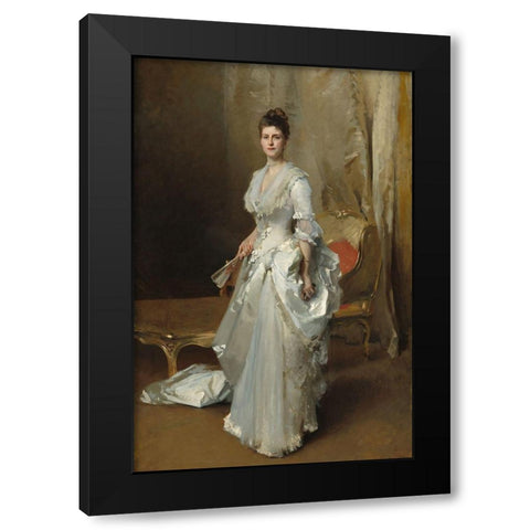 Margaret Stuyvesant Rutherfurd White (Mrs. Henry White),Â 1883 Black Modern Wood Framed Art Print with Double Matting by Sargent, John Singer