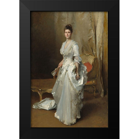 Margaret Stuyvesant Rutherfurd White (Mrs. Henry White),Â 1883 Black Modern Wood Framed Art Print by Sargent, John Singer