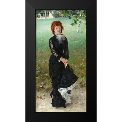 Marie Buloz Pailleron (Madame Edouard Pailleron) Black Modern Wood Framed Art Print by Sargent, John Singer