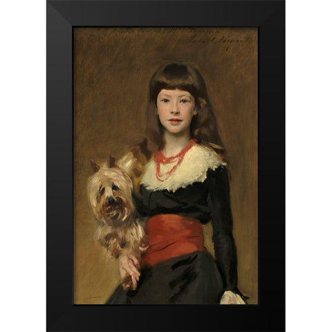 Miss Beatrice Townsend Black Modern Wood Framed Art Print by Sargent, John Singer