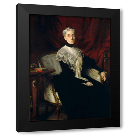 Ellen Peabody Endicott (Mrs. William Crowninshield Endicott) Black Modern Wood Framed Art Print with Double Matting by Sargent, John Singer