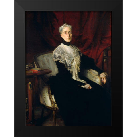 Ellen Peabody Endicott (Mrs. William Crowninshield Endicott) Black Modern Wood Framed Art Print by Sargent, John Singer