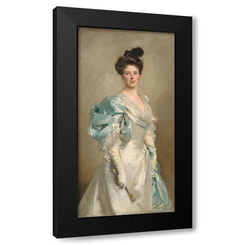 Mary Crowninshield Endicott Chamberlain (Mrs. Joseph Chamberlain) Black Modern Wood Framed Art Print with Double Matting by Sargent, John Singer