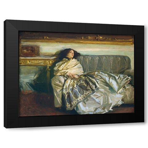 Nonchaloir (Repose) Black Modern Wood Framed Art Print with Double Matting by Sargent, John Singer