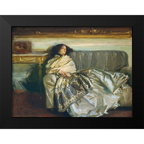 Nonchaloir (Repose) Black Modern Wood Framed Art Print by Sargent, John Singer