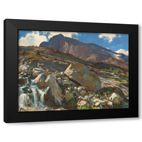 Simplon Pass Black Modern Wood Framed Art Print with Double Matting by Sargent, John Singer