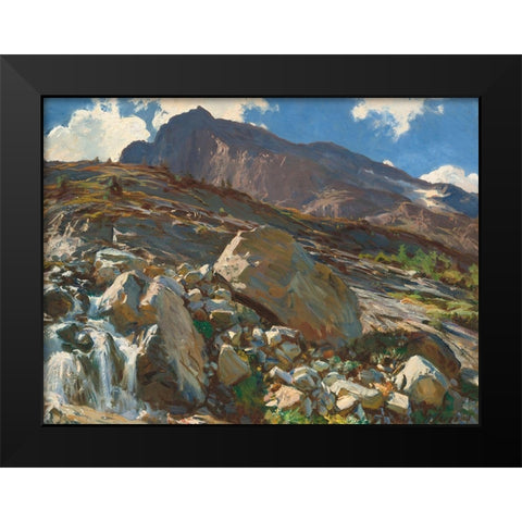 Simplon Pass Black Modern Wood Framed Art Print by Sargent, John Singer