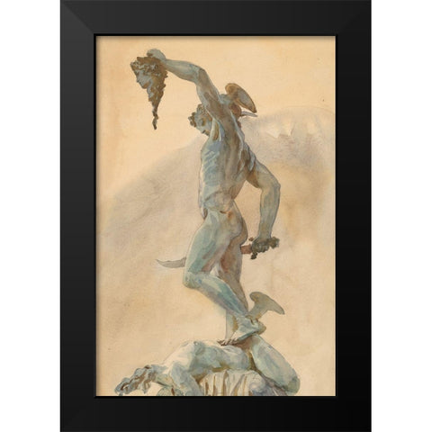 Sketch of Cellinis Perseus Black Modern Wood Framed Art Print by Sargent, John Singer