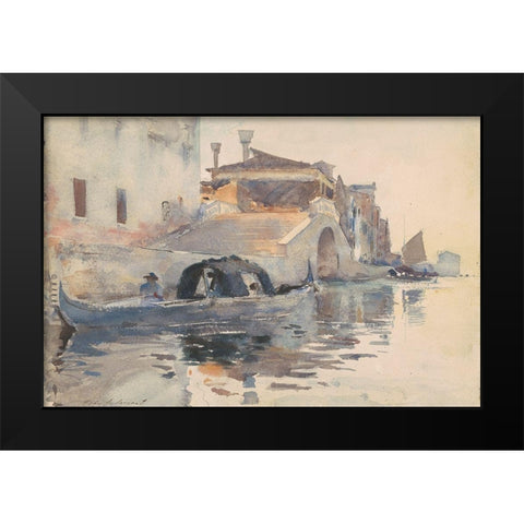 Ponte Panada, Fondamenta Nuove, Venice Black Modern Wood Framed Art Print by Sargent, John Singer