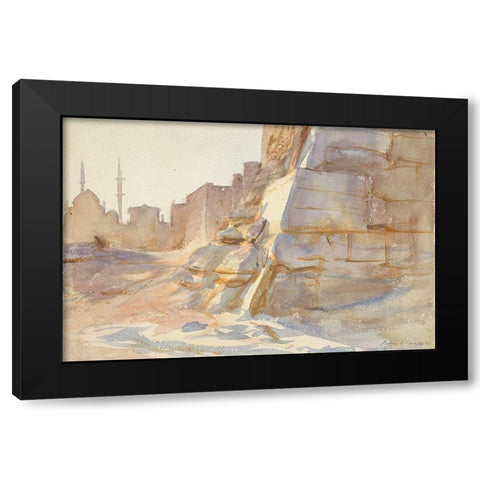 Cairo Black Modern Wood Framed Art Print with Double Matting by Sargent, John Singer