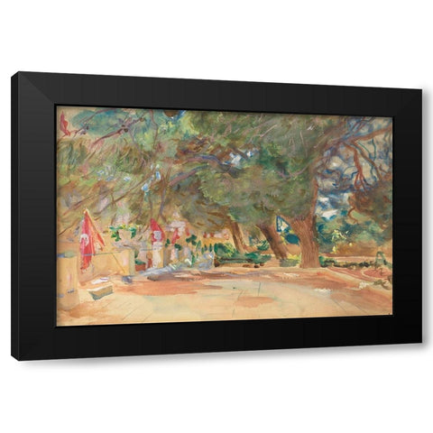 A War Memorial Black Modern Wood Framed Art Print by Sargent, John Singer