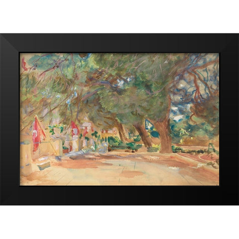 A War Memorial Black Modern Wood Framed Art Print by Sargent, John Singer