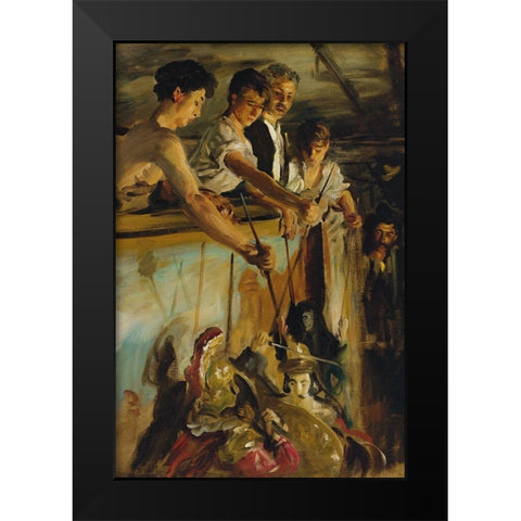 Marionettes Black Modern Wood Framed Art Print by Sargent, John Singer