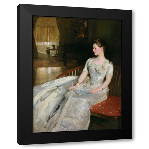 Mrs. Cecil Wade, 1886 Black Modern Wood Framed Art Print with Double Matting by Sargent, John Singer