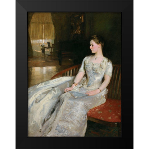 Mrs. Cecil Wade, 1886 Black Modern Wood Framed Art Print by Sargent, John Singer