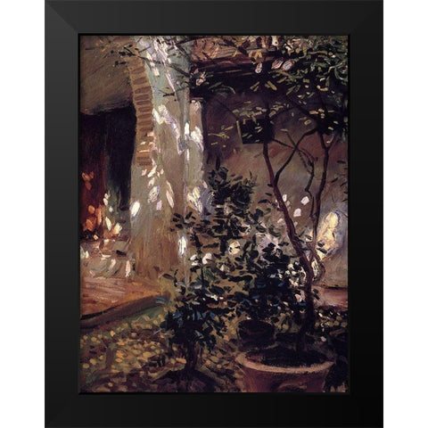 Granada Sunspots Black Modern Wood Framed Art Print by Sargent, John Singer