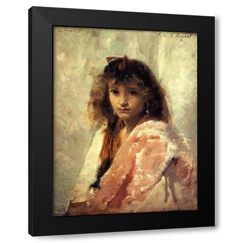 Carmela Bertagna Black Modern Wood Framed Art Print with Double Matting by Sargent, John Singer