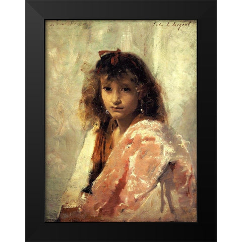 Carmela Bertagna Black Modern Wood Framed Art Print by Sargent, John Singer