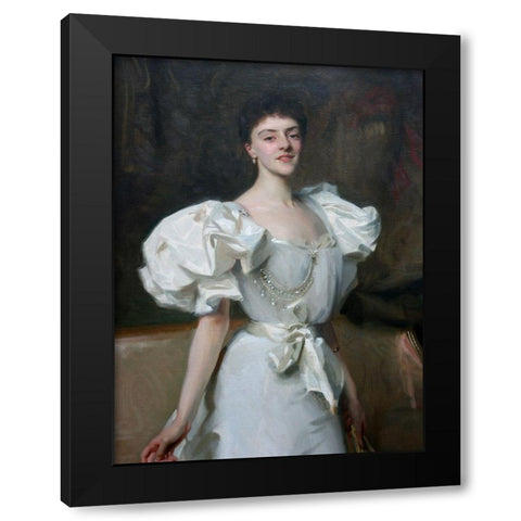 Portrait of Therese, Countess Clary Aldringen Black Modern Wood Framed Art Print with Double Matting by Sargent, John Singer