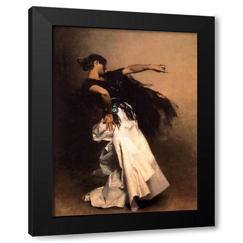 Spanish Dancer Black Modern Wood Framed Art Print by Sargent, John Singer