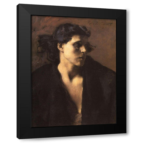 A Spanish Woman Black Modern Wood Framed Art Print by Sargent, John Singer