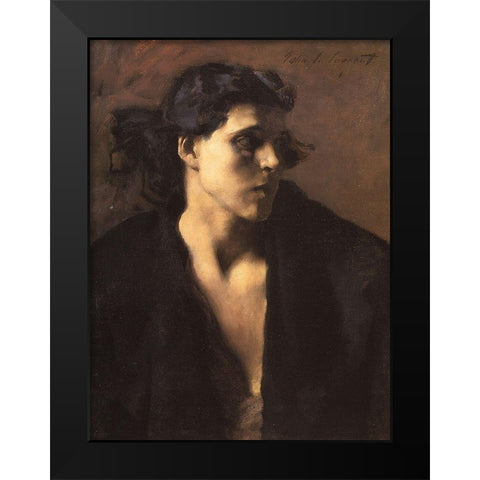 A Spanish Woman Black Modern Wood Framed Art Print by Sargent, John Singer