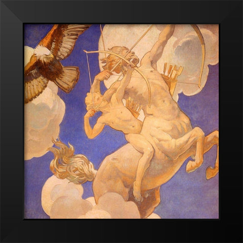 Chiron and Achilles 1921 Black Modern Wood Framed Art Print by Sargent, John Singer