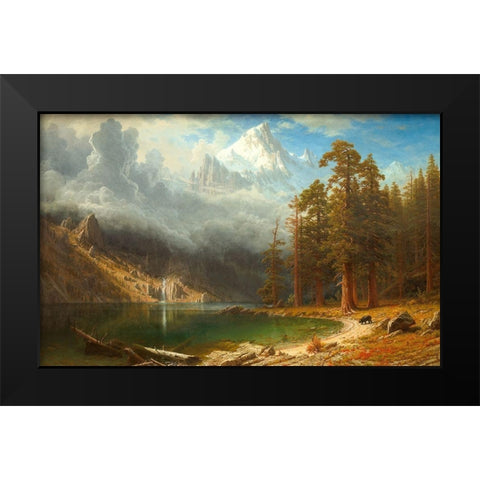 Mount Corcoran Black Modern Wood Framed Art Print by Bierstadt, Albert