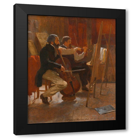 The Studio Black Modern Wood Framed Art Print with Double Matting by Homer, Winslow