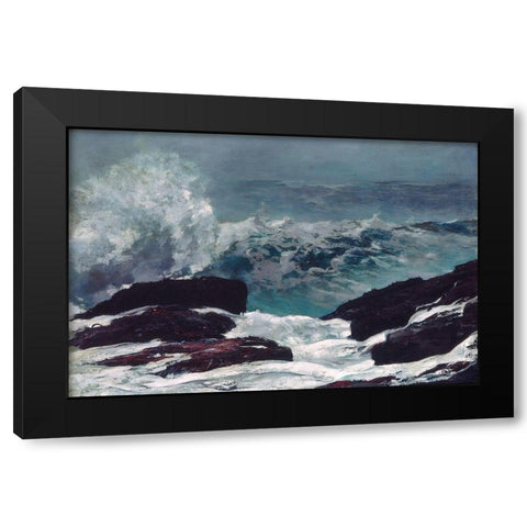 Maine Coast Black Modern Wood Framed Art Print with Double Matting by Homer, Winslow
