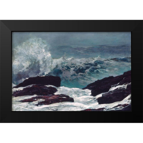 Maine Coast Black Modern Wood Framed Art Print by Homer, Winslow