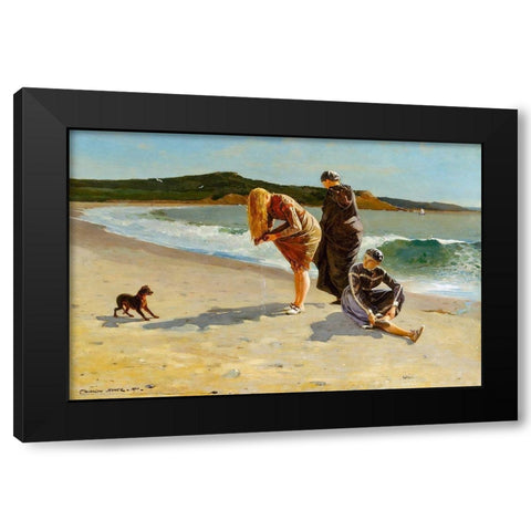 Eagle Head, Manchester, Massachusetts (High Tide) Black Modern Wood Framed Art Print with Double Matting by Homer, Winslow