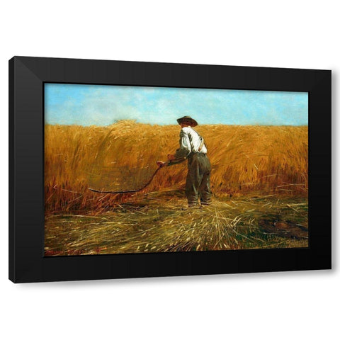 The Veteran in a New Field Black Modern Wood Framed Art Print with Double Matting by Homer, Winslow