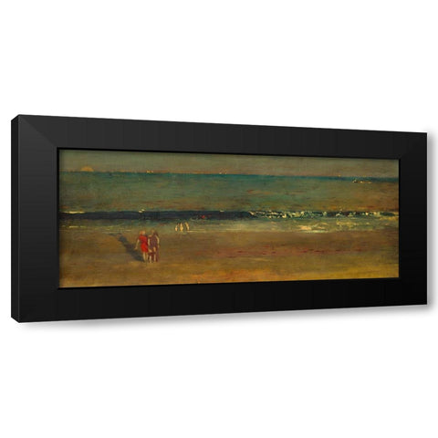 The Beach, Late Afternoon Black Modern Wood Framed Art Print with Double Matting by Homer, Winslow